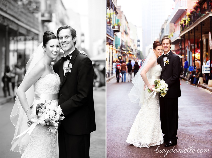 bride and groom in new orleans