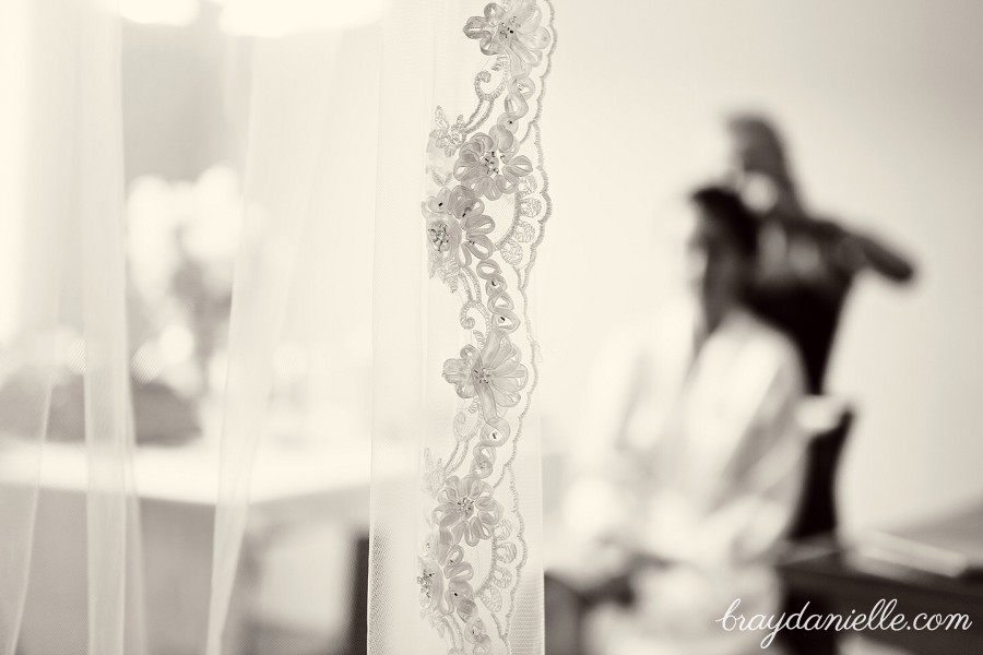 Details of wedding veil