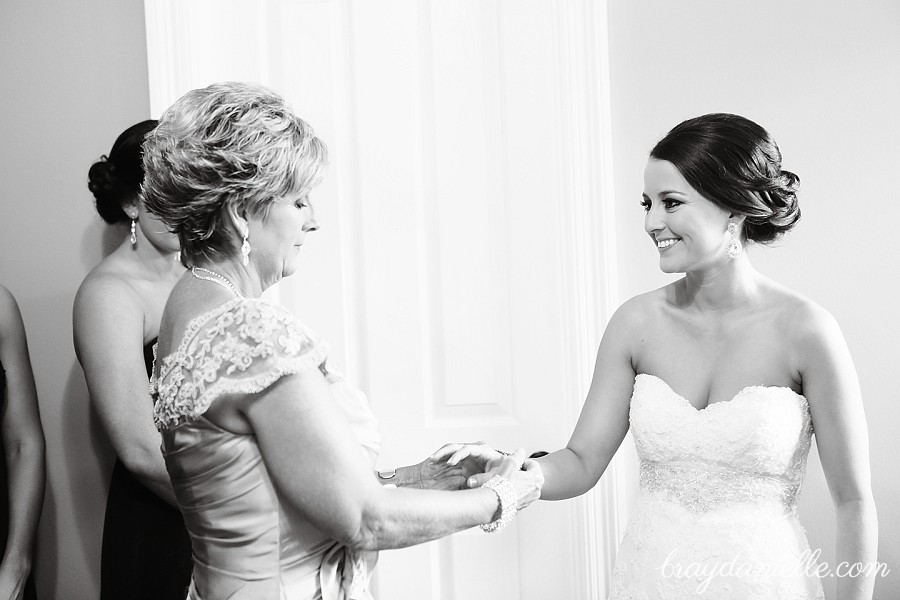 Bride with family getting ready