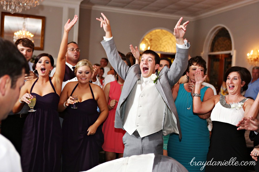 groom celebrating