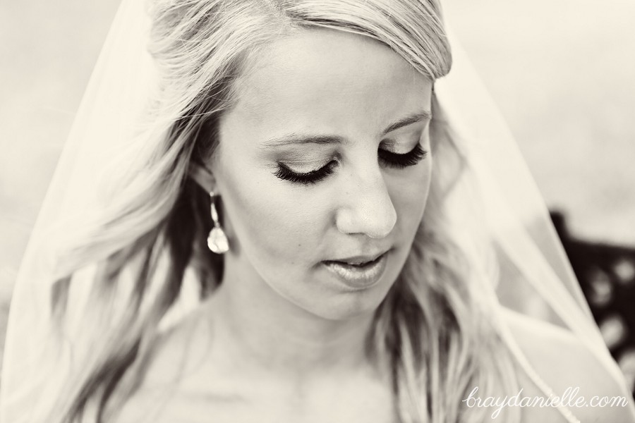 close up of brides face and long eyelashes by Bray Danielle Photography 