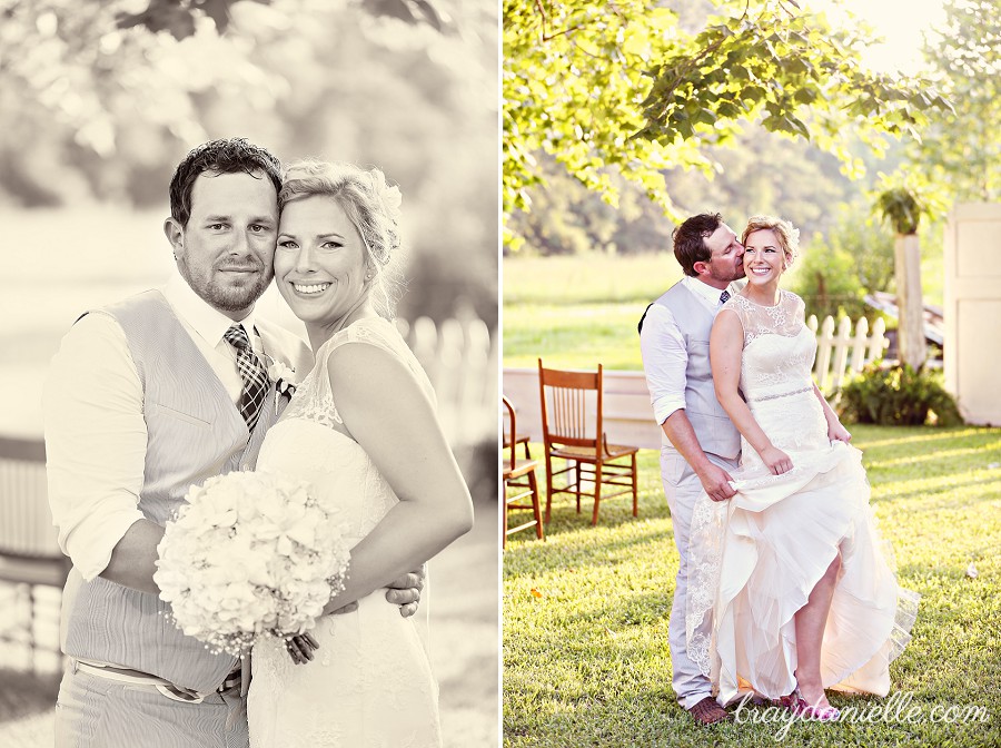 Country sunset wedding portraits by Bray Danielle Photography