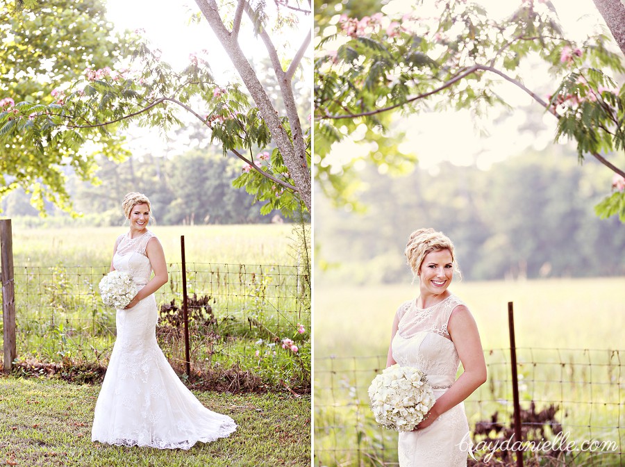 Country sunset bridal portraits by Bray Danielle Photography