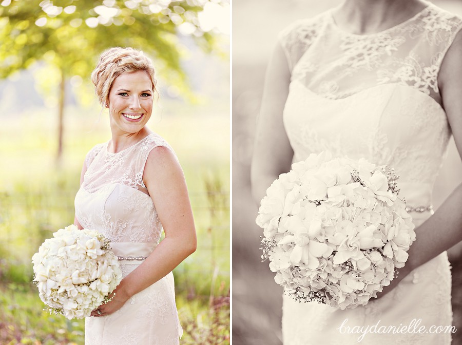 Country sunset bridal portraits by Bray Danielle Photography