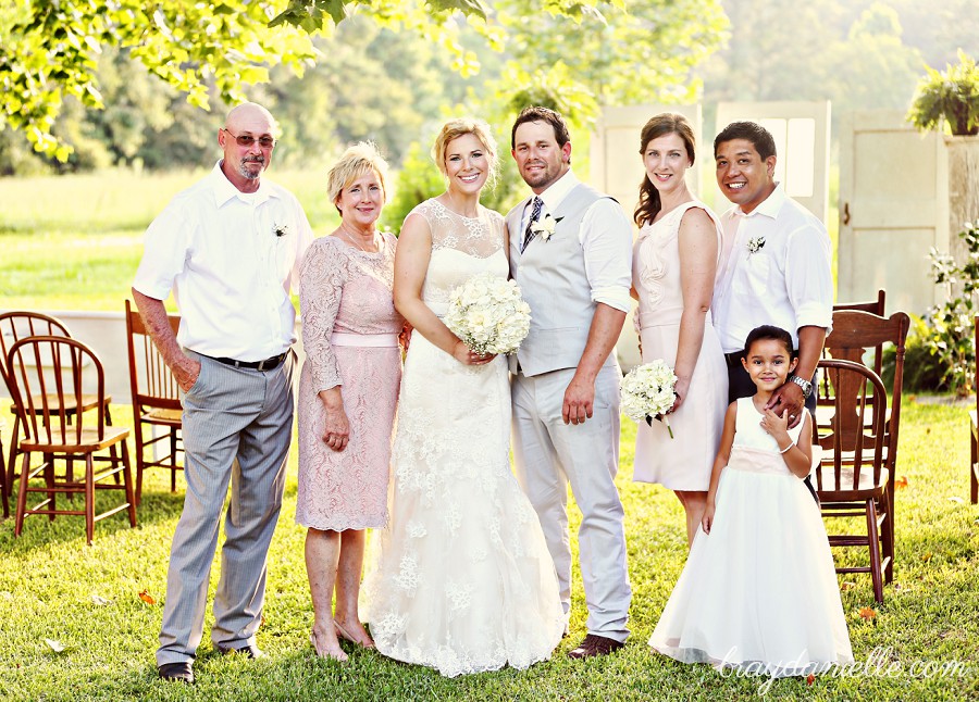 Country sunset wedding family portraits by Bray Danielle Photography