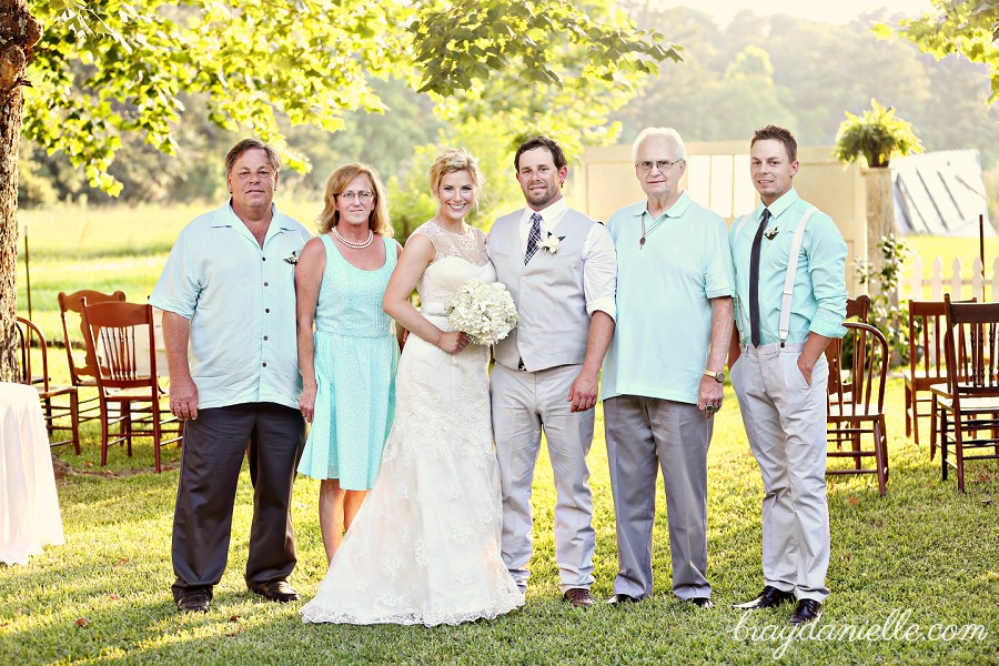 Country sunset wedding family portraits by Bray Danielle Photography