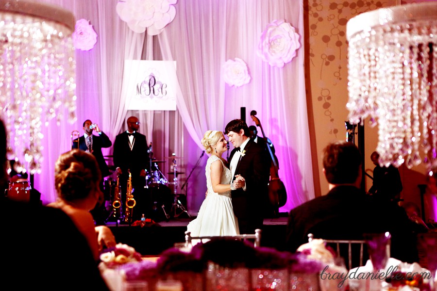 Bride and Groom first dance with live band, wedding by Bray Danielle Photography at the Renaissance 